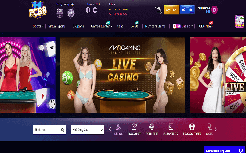 Live casino tại trang FCB8